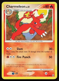 Charmeleon 35/99 Uncommon Arceus Pokemon Card - Image 1