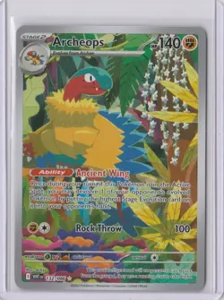 ARCHEOPS 2025 POKEMON TCG WHITE FLARE ILLUSTRATION RARE HOLO CARD 132/086 - Image 1
