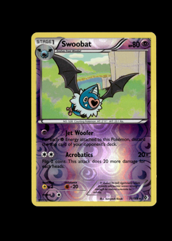Pokemon 2012 Light Play Swoobat Boundaries Crossed REVERSE 71/149 Card - Image 1