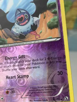 SHIPS SAME DAY Pokemon Card Swoobat 65/113 Reverse Holo Psychic Type 2013 - Image 4