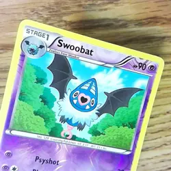 Swoobat 37/98 EMERGING POWERS Reverse Holo Pokemon Card (LP/MP) 050521 - Image 2