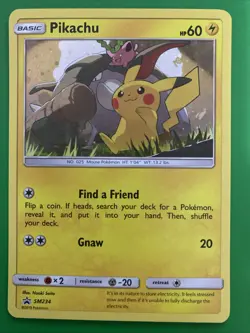 Pikachu 2019 Sun & Moon Black Star Promo Cosmos Pokemon Card SM234 Mint - Image 1