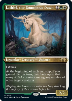 Lathiel, the Bounteous Dawn (ETCHED 115) FOIL Multiverse Legends NM ABUGames - Image 1