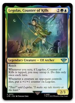 Legolas, Counter of Kills #212 (Foil) (NM) Lord of the Rings LTR Magic MTG - Image 1
