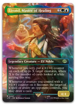 Elrond, Master of Healing (Borderless) #447 (Foil) NM Lord of the Rings - Image 1