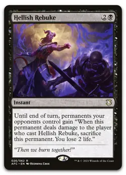 Hellish Rebuke #26 (NM) Forgotten Realms AFC Magic MTG - Image 1