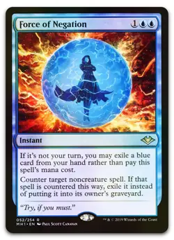 Force of Negation #52 (Foil) (NM) Modern Horizons MH1 Magic MTG - Image 1