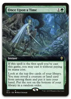 Once Upon a Time (Extended Art) #371 (NM) Throne of Eldraine ELD Magic MTG - Image 1