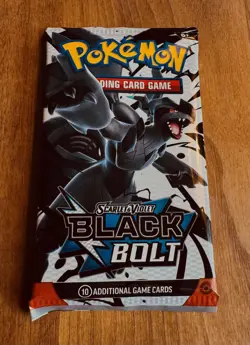 EXTREMELY HEAVY Pokemon TCG S&V Black Bolt Factory Sealed Booster Pack (22.91g!) - Image 2