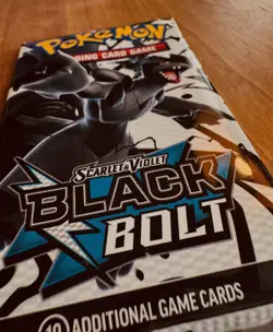 EXTREMELY HEAVY Pokemon TCG S&V Black Bolt Factory Sealed Booster Pack (22.91g!) - Image 3