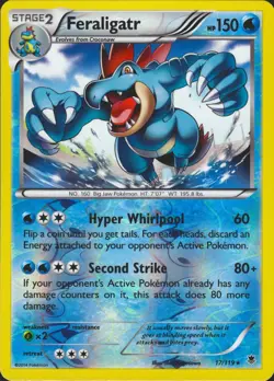 Feraligatr 17/119 Reverse Holo Rare XY Phantom Forces Pokemon Card NM - Image 1