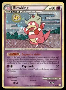 2010 HeartGold & SoulSilver Slowking Premium Spanish #12 Stage 1/Rare Holo - Image 1