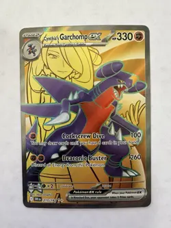 Pokemon TCG Cynthia's Garchomp EX 215/182 Destined Rivals - Image 1