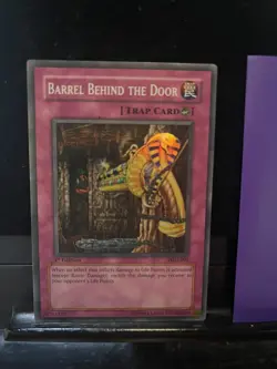 YUGIOH BARREL BEHIND THE DOOR 1st EDITION PGD-095 SUPER RARE 232💎NM💎 - Image 1