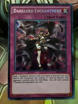 Yugioh Darklord Enchantment Secret Rare DESO-EN037 1st Ed Near Mint - Image 1