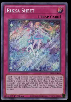 Yugioh Rikka Sheet SESL-EN026 1st Edition Secret Rare NM - Image 1