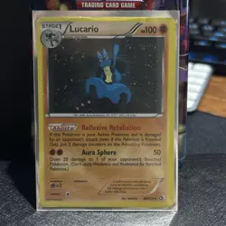 Pokemon TCG Lucario Holo Rare Card 80/113 B&W Legendary Treasures 2013 - Image 1