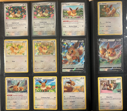 Pokemon TCG 12x Eevee cards Lot NM condition no duplicate card - Image 1