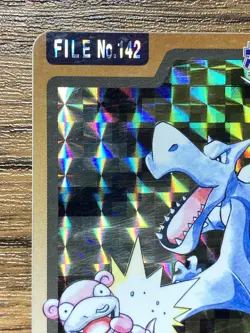 Pokemon Carddass Card Aerodactyl File No.142 Bandai Pocket Monsters 1997 Holo - Image 3