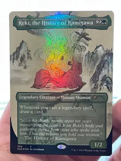 1X FOIL Reki, the History of Kamigawa BORDERLESS NM MTG Magic Secret Lair EDH - Image 1