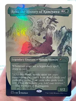 1X FOIL Reki, the History of Kamigawa BORDERLESS NM MTG Magic Secret Lair EDH - Image 2