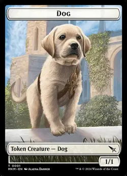 1x Dog - Token NM Eng MTG - Murders Karlov Manor - Image 1