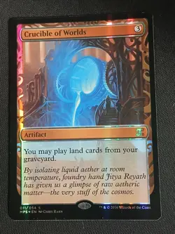MTG Magic The Gathering Masterpiece CRUCIBLE OF WORLDS Kaladesh Invention LP - Image 1