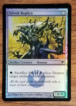 2010 MTG: Sylvok Replica Foil English - Scars of Mirrodin (SOM) - See Pics MintU - Image 1
