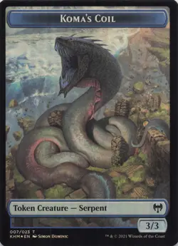 Koma's Coil // Human Warrior Foil Token KHM #7 - Image 1