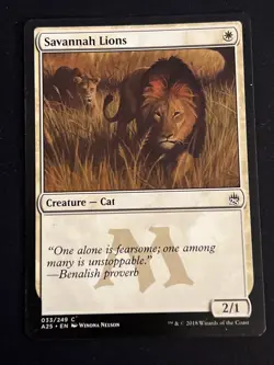 1x Savannah Lions (33) Masters 25 LP MTG Magic the Gathering x1 MKE - Image 1