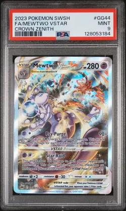 Pokemon Mewtwo VSTAR Crown Zenith Galarian Gallery Alternative Art #GG44 PSA 9 - Image 3