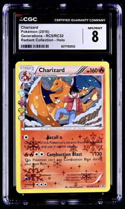 Pokemon 2016 XY Generations Radiant Collection Holo Charizard RC5 CGC 8 NM/Mint - Image 1