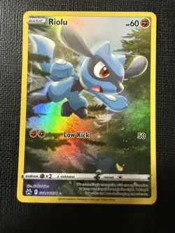 Pokemon TCG Riolu Crown Zenith: Galarian Gallery GG26/GG70 Near Mint Condition - Image 1