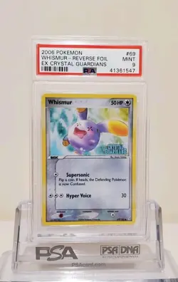 Pokemon Wismur EX Crystal Guardians Reverse Holo #69 PSA 9 Mint - Image 1