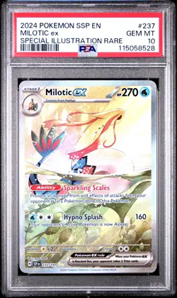 2024 POKEMON SSP EN-SURGING SPARKS SPECIAL ILLUSTRATION RARE MILOTIC EX PSA 10 - Image 1