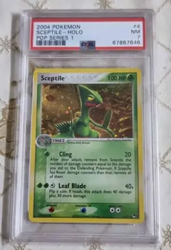 2004 Pokemon Sceptile Holo #4 Pop Series 1 Psa 7 - Near Mint - Slab - Image 1