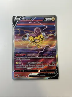 Pokemon TCG Raikou V Crown Zenith: Galarian Gallery Holo Ultra Rare #GG41 - Image 1