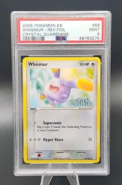 PSA 9 Mint 2006 Pokemon Whismur Reverse Holo Foil 69/100 EX Crystal Guardians - Image 1