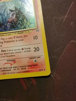 Pokemon TCG - Houndour 5/75 Holo Unlimited - Neo Discovery (2001) - Image 5