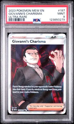2023 Pokemon SV 151 Giovanni's Charisma #197/165 PSA 9 Ultra RARE - Image 2