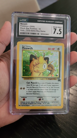 MEOWTH - HOLO - TCG GAME BOY PROMO - CGC 7.5 - 2000 POKEMON BLACK STAR PROMO #10 - Image 2