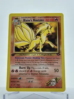 Pokemon - Blaine's Ninetales - 21/132 - Gym Challenge - 1st Edition - Image 1