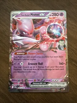 Pokemon Team Rocket's Mewtwo ex 081/182 Sv10: Destined Rivals Double Rare Holo - Image 1