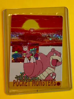 SLOWBRO Pocket Monsters Vending Machine Prism Sticker - Pokemon Holo Foil NM - Image 1