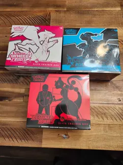 3 Sealed Pokemon Center ETBs White Flare/Black Bolt/Destined Rivals - Image 1