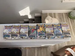 Lot Of 79 Pokemon TCG Silver Tempest Booster Packs Unweighted & Unsearched - Image 1