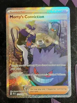 Pokemon TCG Morty’s Conviction 211/162 Special Illustration Rare Temporal Forces - Image 1