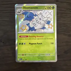 Pokemon TCG Abomasnow Scarlet & Violet: Paldean Fates 101/091 Holo Shiny Rare - Image 1