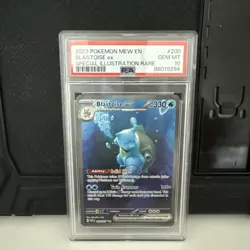 2023 POKEMON MEW EN-151 SPECIAL ILLUSTRATION RARE #200 BLASTOISE EX PSA 10 - Image 1