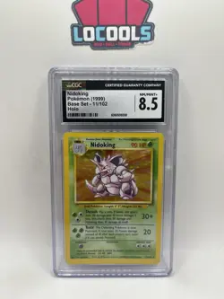 CGC 8.5 NM MINT+ 1999 Base Set Unlimited Nidoking 11/102 Holo Pokemon TCG - Image 1